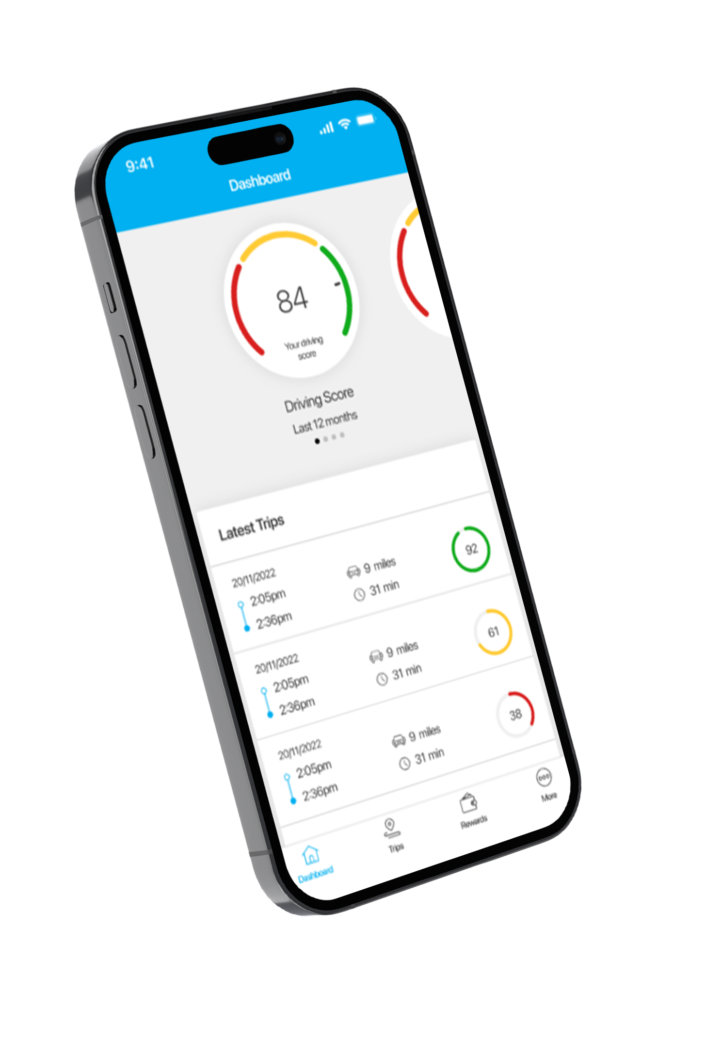 kinetiQ Drive mobile app screen